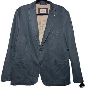 Camel Active Men’s Cotton Blazer Jacket EU 27 US 42S Olive Gray Elbow Patches